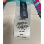 NEW Aqua Couture Turquoise Black Pink Stripe 2 Piece Push Up Bikini Swimsuit S M Size undefined Photo 8