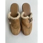 Lower East Side Women's Y2K 90s Suede Leather Sherpa Trim Wedge Mule Clogs 7.5 Photo 1