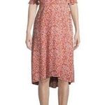 Time And Tru  Women’s Woven Wrap Dress, Orange Saffron Floral, XXL (20) Photo 0