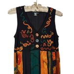 Vintage CAROLE LITTLE Dress Womens 4 Art to‎ Wear Hippie 90s Boho Artsy Festival Photo 2