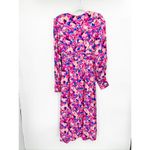 REBECCA VALLANCE Little Havana Floral Long Sleeve Midi Dress Size 2 Pink Photo 2