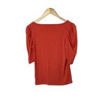 Ann Taylor Scoop Neck Coral Ribbed Short Sleeve Top Women's Size Small Photo 4