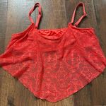 MOSSIMO orange lacey cropped tank top, size XL Photo 0