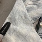 ZARA  Women's Large Graffiti Denim Jean Jacket Blue Graphic‎ Streetwear Oversized Photo 8