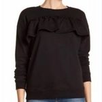 Nation Ltd  Black Ruffled Sweatshirt Photo 0