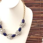 J.Crew  Blue & Rhinestone Glamour Necklace Photo 2