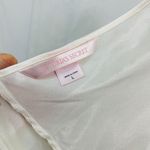 Victoria's Secret  Nightgown Ivory Satin Lace Trim V Neck & Back Large Y2K Bridal Photo 5