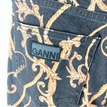 Ganni Denim Betsy Cropped Rope Printed High Waist Organic Cotton Jeans, Size 29 Photo 10