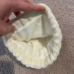 Fashion Y2K Unisex Cream Thick Cable Knit Beanie Photo 2