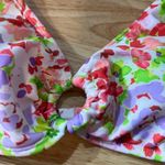 Shade & Shore Women's Floral Print Halter Bralette Bikini Top - Size XL - NWT Photo 2