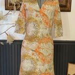 J. McLaughlin 3/4 Length Sleeve Speckled Catalina Cloth Sheath Dress - Sz XS 💚🎀 Photo 0