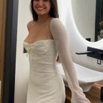 House Of CB BABYDOLL IVORY CHIFFON HALTER MINI DRESS Photo 3