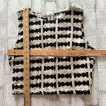 Anthropologie Bel Kazan Linen Sleeveless Bow Print Top Chic Minimalist Sz XS Black Photo 5