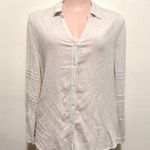 Unique spectrum  long sleeve woman button up shirt size XL detailed sleeve Photo 0