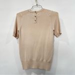 ZARA  Cream Knit Top Size Small Short Sleeve Photo 1