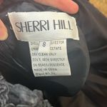 Sherri Hill Black Sequin Strapless Prom Maxi Dress Bow Detail Size 8 Photo 2
