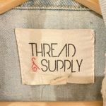 Thread & Supply Alyssa Light Wash Blue Denim Distressed Jacket Size Small Photo 7