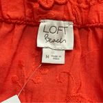 Loft  Beach Floral Embroidered Strapless Romper Red Orange Sz Medium NWT Photo 12