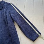 C.J. Banks Blue on Blue Raised Floral Design Full Zip Jacket Size XL Photo 3