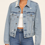 Reformation  distressed denim jacket Photo 0