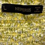 Hesperus  Off Shoulder Button Up Yellow Green Floral Mini Dress Womens Large Photo 8
