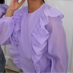 River Island  Petite frill front blouse in lilac size 6 Photo 1