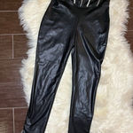 Hot & Delicious  black faux leather bustier jumpsuit sz Large Photo 0