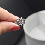 Tropical Plumeria Hawaiian Flowers Ring Silver Photo 2