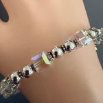 Sterling Silver Aurora Borealis Crystal Bracelet Photo 4