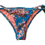 Revolve Tavik Size XS Antic String Bikini Bottoms Blue Floral Low Rise NWT Photo 0
