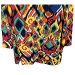 Jones New York  Watercolor Multicolor Long Sleeve VNeck Blouse Size XL Photo 2