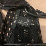 Forever 21 Black paisley boho crochet festival top Size Small Photo 4