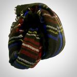 GMPC Black Striped Plaid Blanket Scarf Womens One Size Photo 10