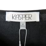 Kasper  Boat-Neck Long-Sleeve Plaid Sequin Top Medium Long Sleeve Blouse Photo 5