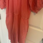 Knox Rose Women's Short Sleeve Gauze Romper Coral Size large Photo 8