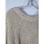 Free People  Electric City Pullover sweater beige/oatmeal marled cotton linen ble Photo 5