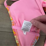 Wild Fable retro floral bikini top pink orange size D/DD Photo 5