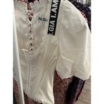 I am gia I.AM.GIA Women's White Square Neck Lace Trim Chelsey Corset Blouse Top Size S Photo 9