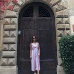 EXPRESS Red & Purple Jumpsuit Photo 1