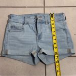 American Eagle Women Light Blue Next Level Stretch Hi Rise Shortie Shorts size 4 Photo 5