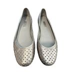 Ecco Womens Perforated Metallic Leather Ballet Flats Size 39 US 8 #S7-4 Photo 1