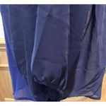 LC Lauren Conrad LC Lauren ~ Blue Sheer Lace Batwing Dolman Sleeve Button Front Blouse ~Size Sm. Photo 5