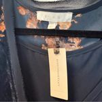 Anthropologie NWT  Ari + Ali Enya Velvet Burnout Wrap Dress Top Tunic Dark Floral Photo 3