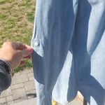 Gap NWT Boyfriend Fit Chambray 1/4 Longsleeve Button Down Photo 5