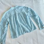 Pilcro and the Letterpress  blue white striped  peasant blouse buttondown longsleeve Photo 4