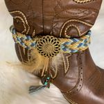 Handmade Removable Women’s Boot Bands/Cuffs Tan Photo 1