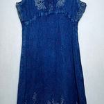 Raya Sun  Women’s Vintage Y2K Blue Crochet  Embroidered boho dress size M Photo 0
