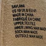 Just Fab Black Savlana Embellished T-Strap Sandals Women's Sz 10 Zipper Back Photo 4