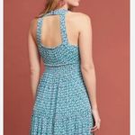 Maeve  Anthropologie Mabel Maxi Dress Tiered Teal Vacation Resortwear Summer Photo 2