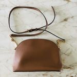 Michael Kors  Jet Set Travel Luggage Brown Leather Dome Crossbody Bag Photo 4